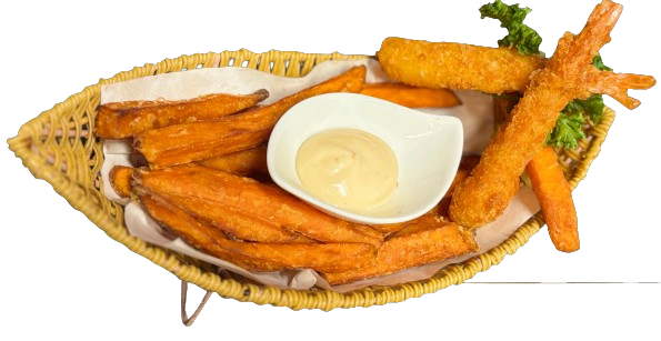 K2. Ebi Tempura & Süßkartoffelpommes